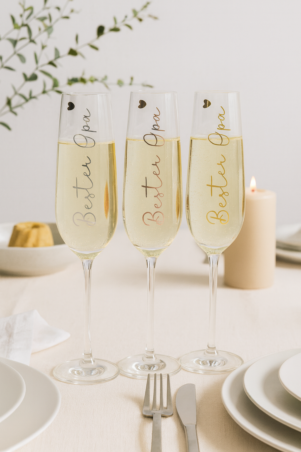 Sektglas „bester Opa“