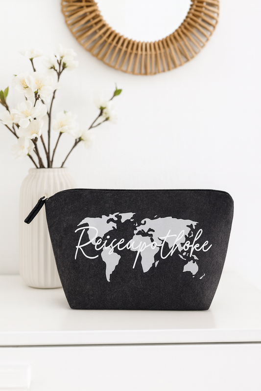 Kulturbeutel aus Filz „Reiseapotheke“