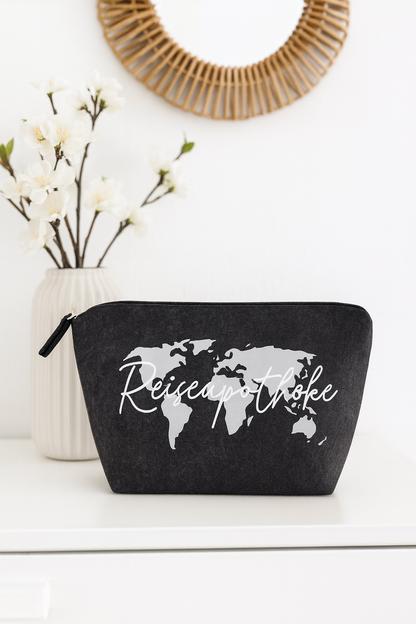 Kulturbeutel aus Filz „Reiseapotheke“