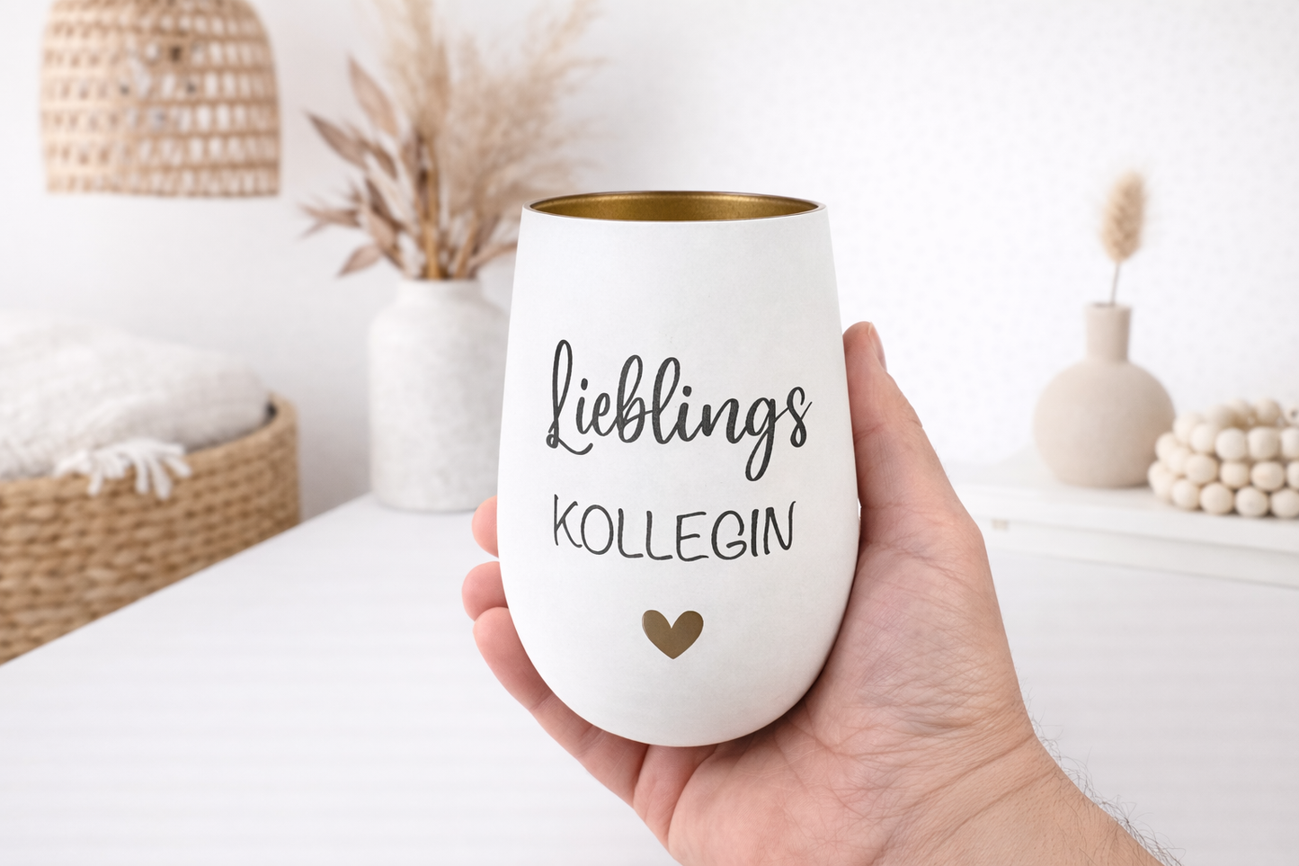 Windlicht mit Spruch als liebevolle Kleinigkeit für Kollegin, perfekte Geschenkidee für Büro und Zuhause
