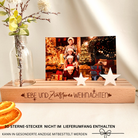 Kartenständer-"Liebe und Zimtsterne Weihnachten"
