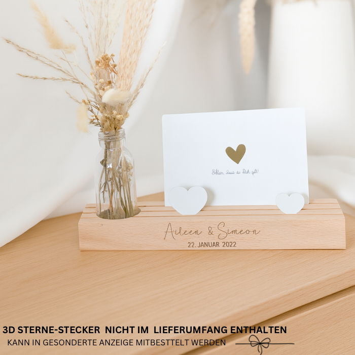 Personalisierter Kartenständer-Hochzeit