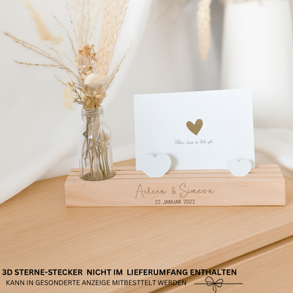 Personalisierter Kartenständer-Hochzeit