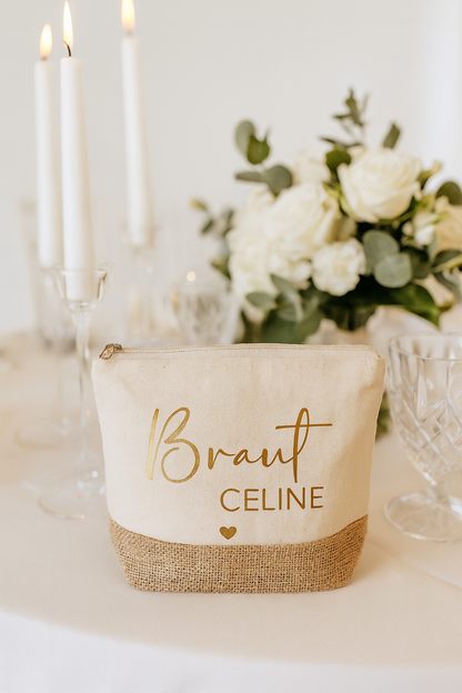 Kosmetiktasche Jute Braut