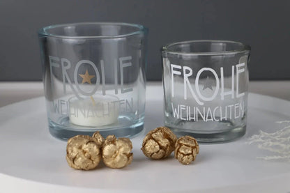 Windlicht „ Frohe Weihnachten“