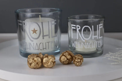 Windlicht „ Frohe Weihnachten“