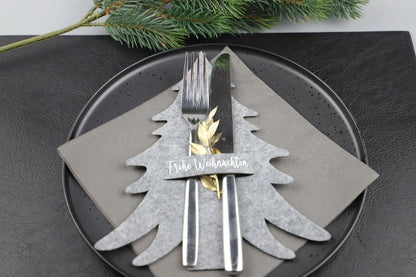 Bestecktasche aus Filz Weihnachten