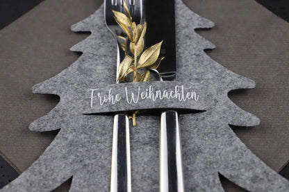 Bestecktasche aus Filz Weihnachten