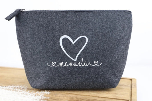 Personalisierte Kosmetiktasche aus Filz
