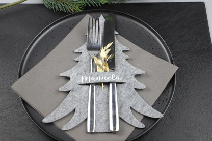 Bestecktasche aus Filz Weihnachten