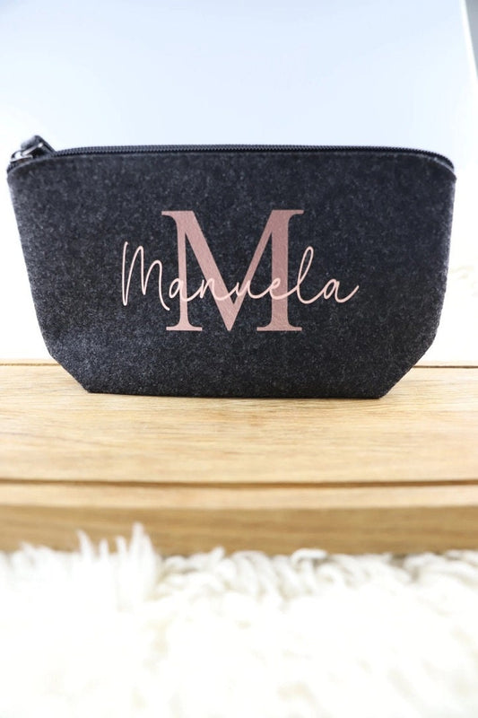 Personalisierte Kosmetiktasche mit Initialen und Name