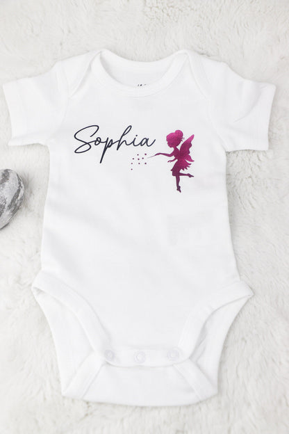 Baby Body mit Namen und Fee