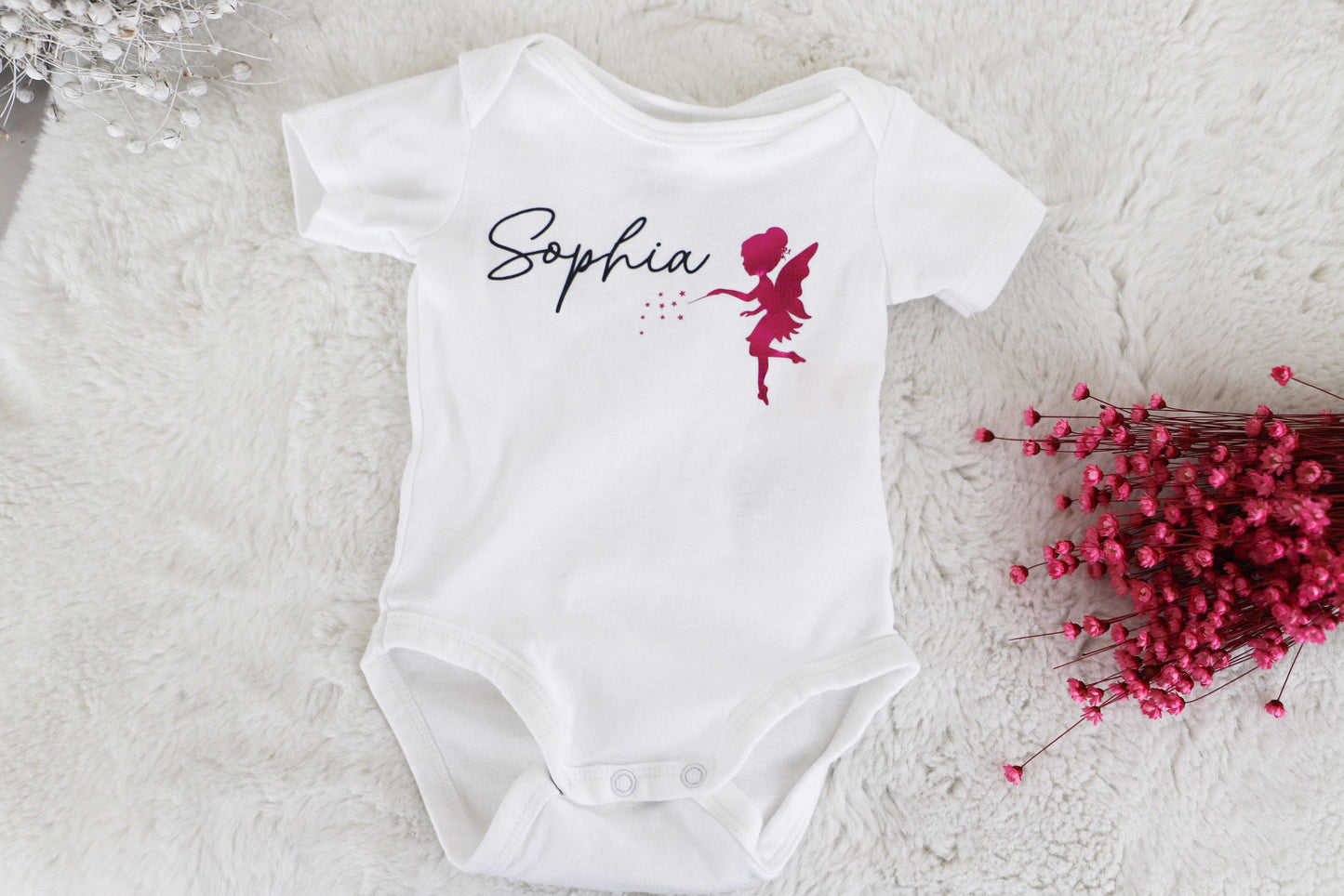 Baby Body mit Namen und Fee