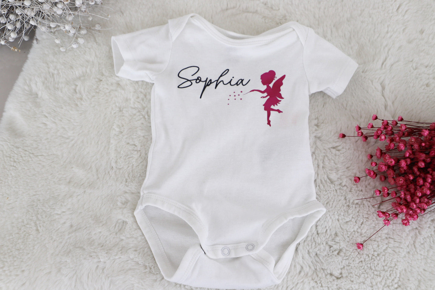 Baby Body mit Namen und Fee