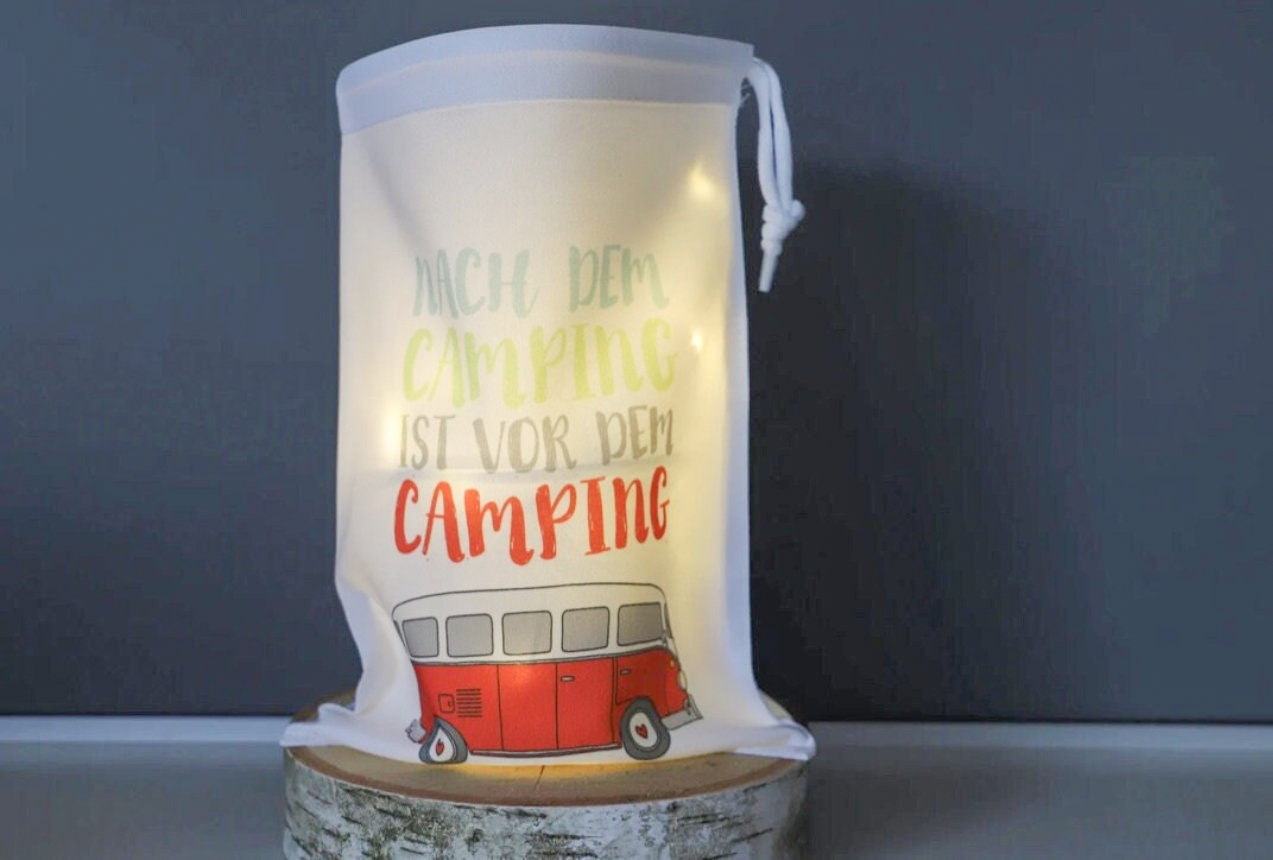 Lichtbeutel Camper mit Spruch