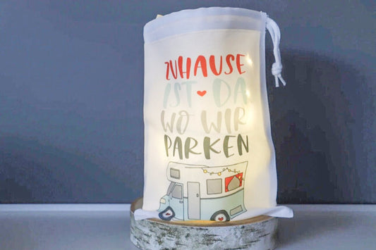 Lichtbeutel „Zuhause ist wo wir parken“