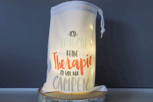 Lichtbeutel Camper mit Spruch