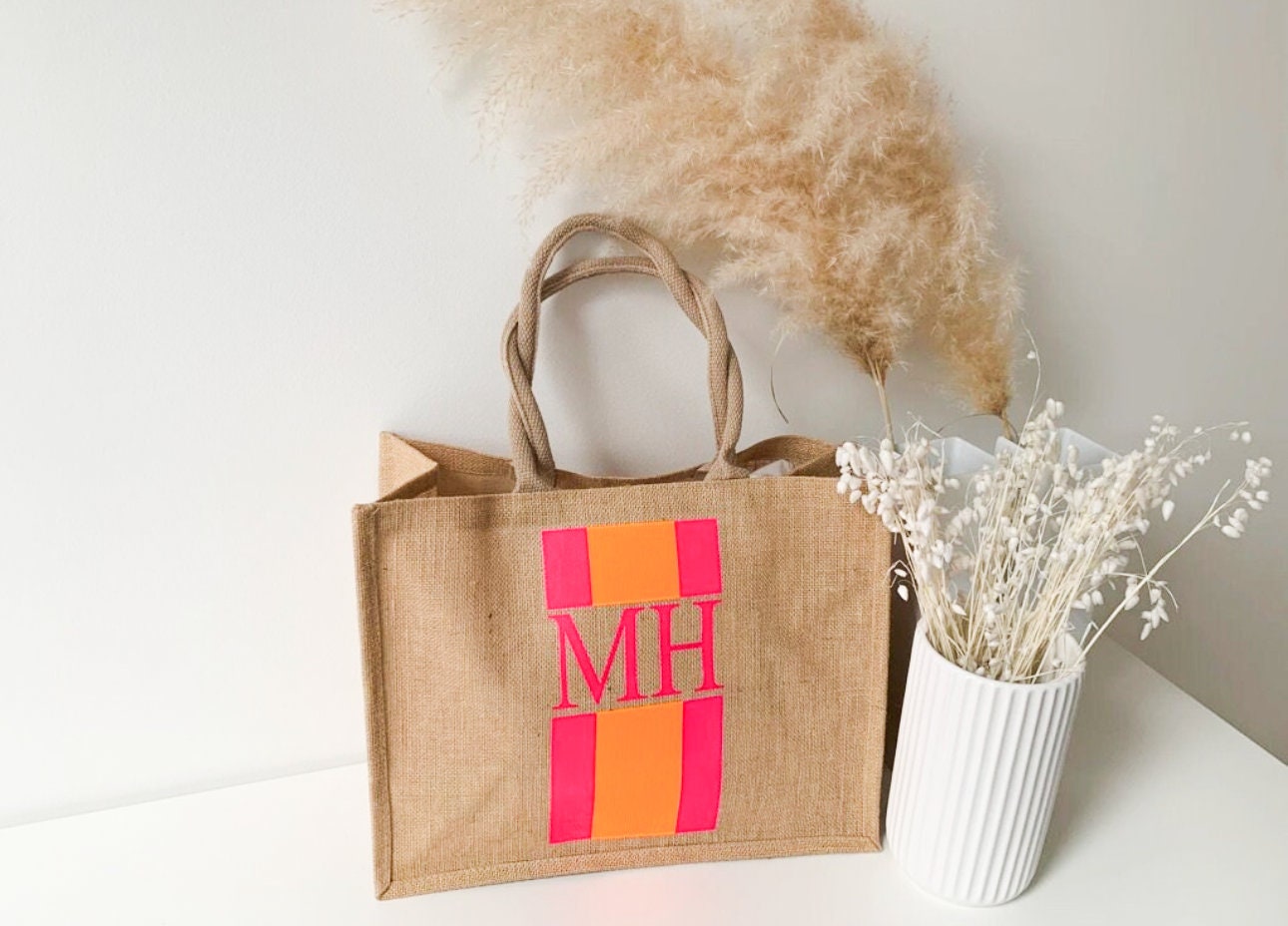 Jute Tasche   mit Initialen