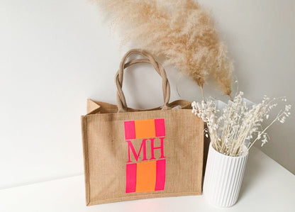 Jute Tasche   mit Initialen