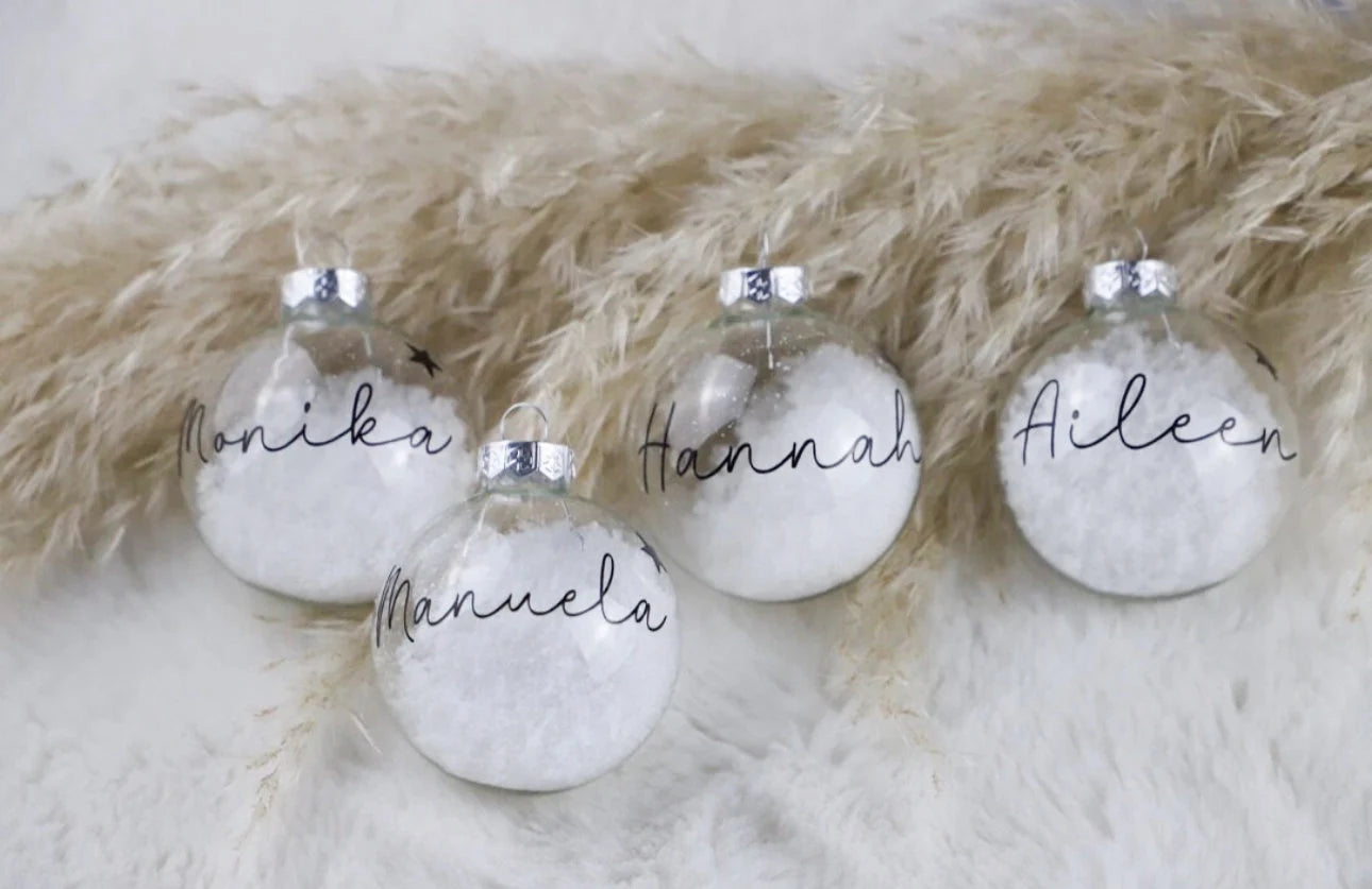 Personalisierte Weihnachtskugel mit Namen