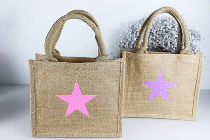 Jutetasche Weihnachten mit Stern