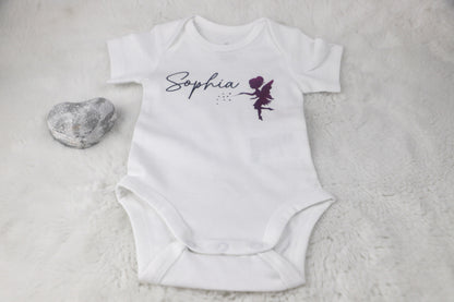 Baby Body mit Namen und Fee