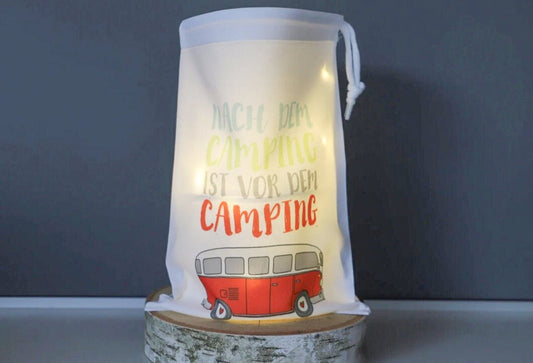Lichtbeutel Camper mit Spruch