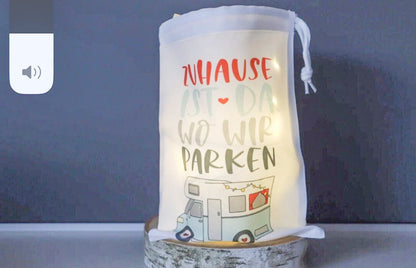 Lichtbeutel „Zuhause ist wo wir parken“