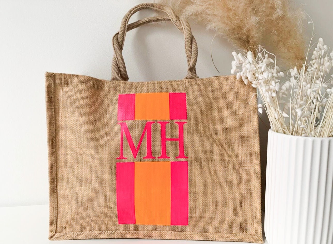 Jute Tasche   mit Initialen
