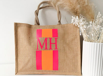 Jute Tasche   mit Initialen