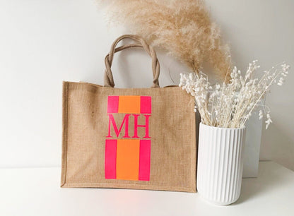 Jute Tasche   mit Initialen
