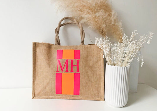 Jute Tasche   mit Initialen