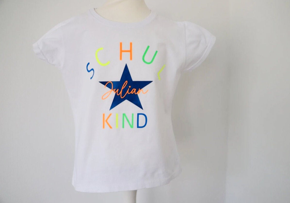 Personalisiertes Kinder T-Shirt „Schulkind“