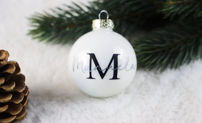 Weihnachtskugel mit Initial und Name(personalisiert)