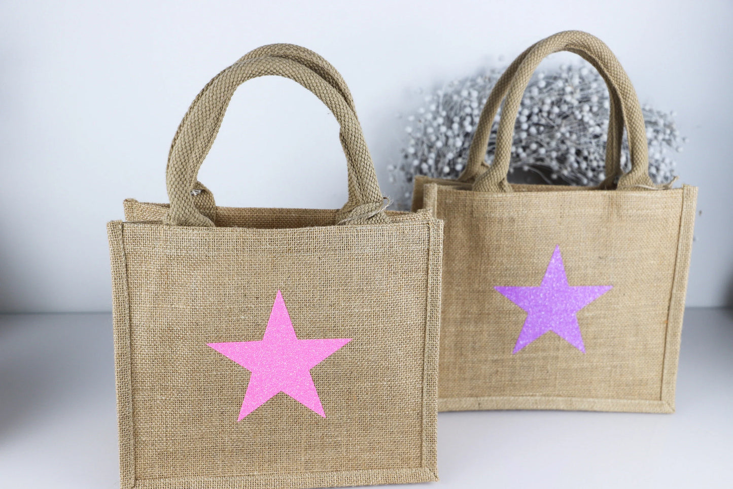 Jutetasche Weihnachten mit Stern