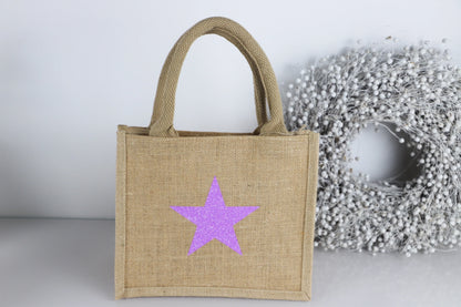 Jutetasche Weihnachten mit Stern