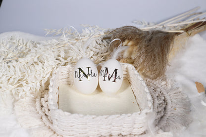 Personalisierte Ostereier mit Namen und Initial