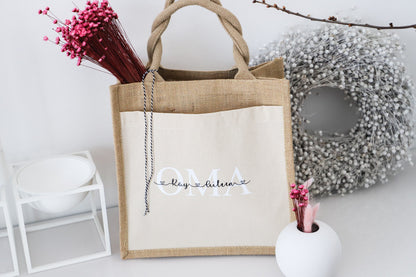 Personalisierte Jutetasche „OMA“