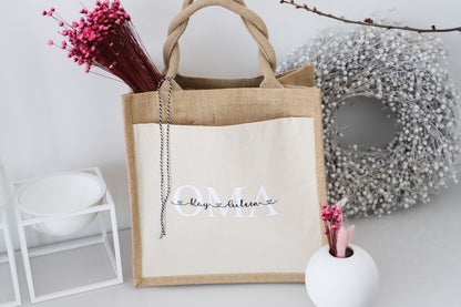 Personalisierte Jutetasche „OMA“