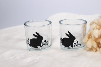 Windlicht mit Osterhase Motiv