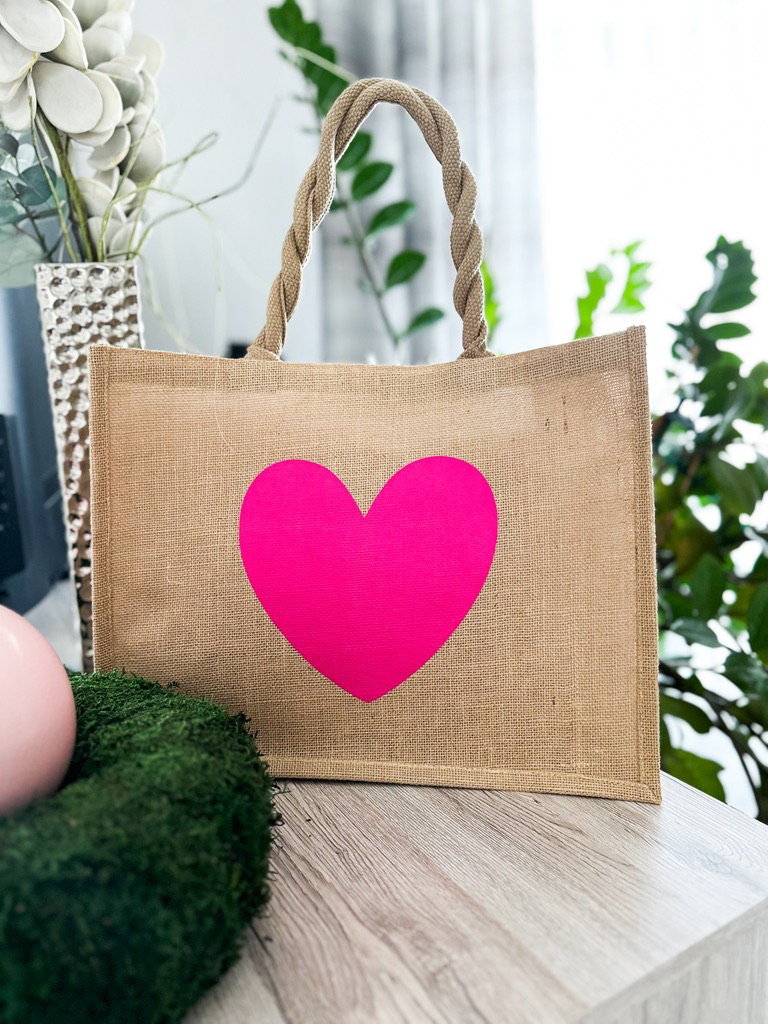Jute Tasche mit Herz
