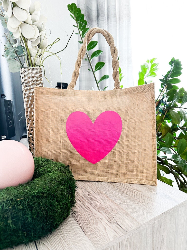 Jute Tasche mit Herz