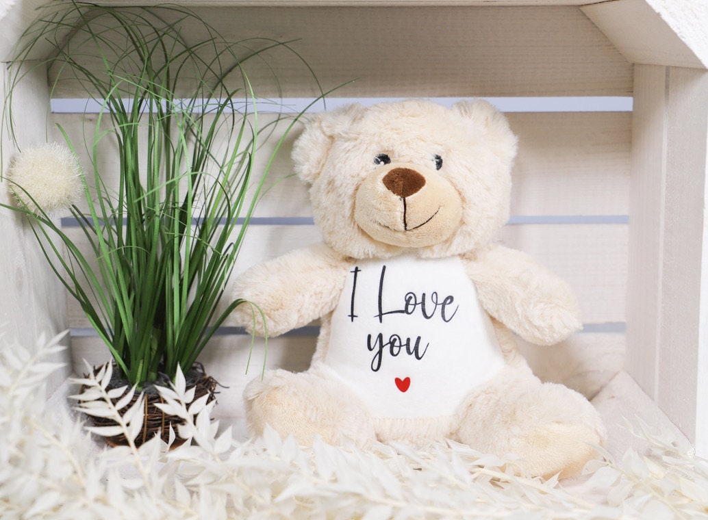 Kuscheltier Teddybär „I love you“
