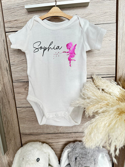 Baby Body mit Namen und Fee