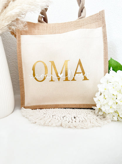 Jutetasche „OMA“