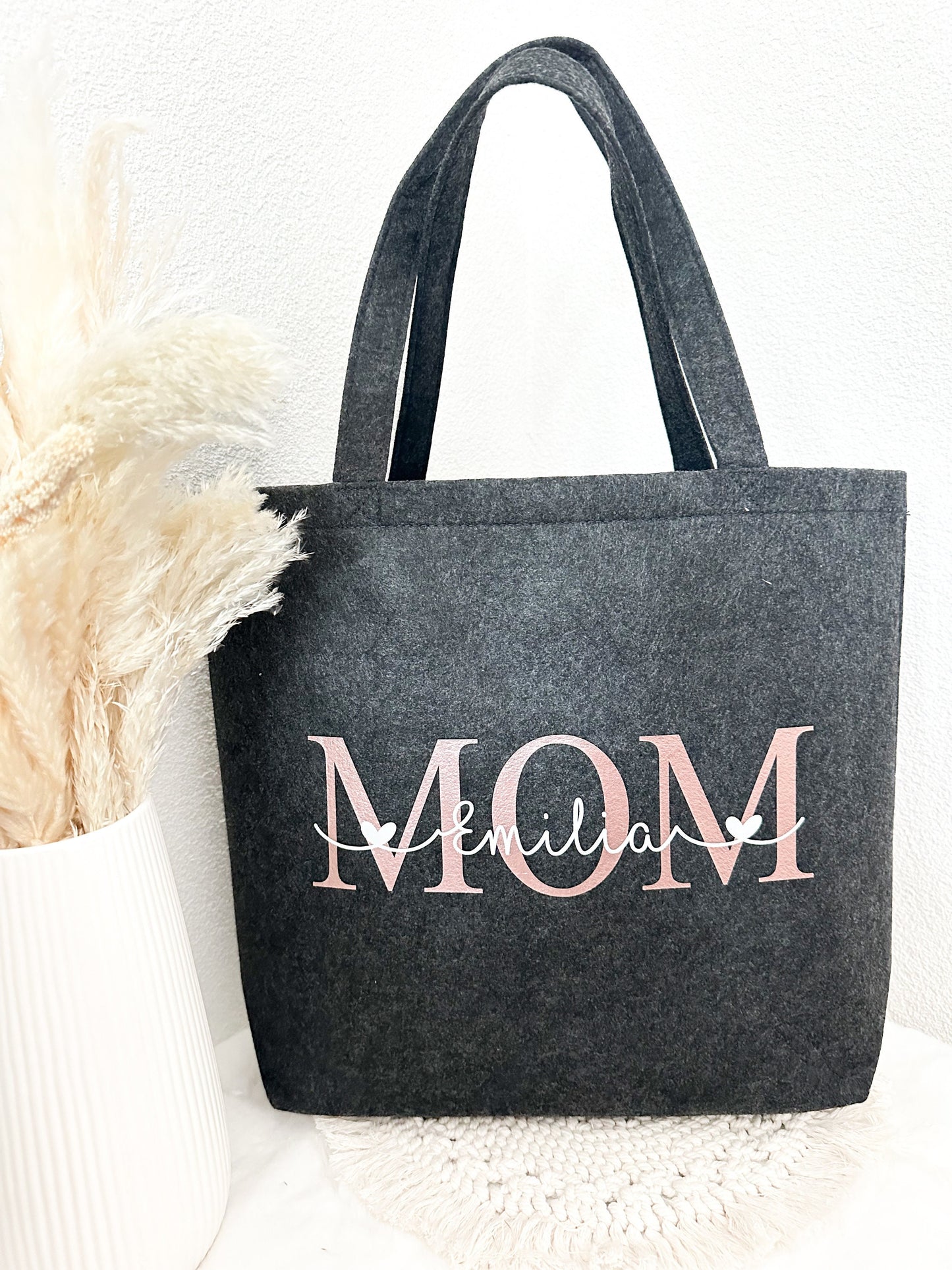 Personalisierte Filz Tasche „MOM“