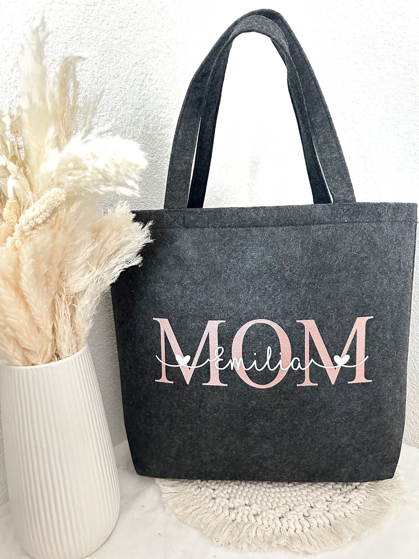 Personalisierte Filz Tasche „MOM“
