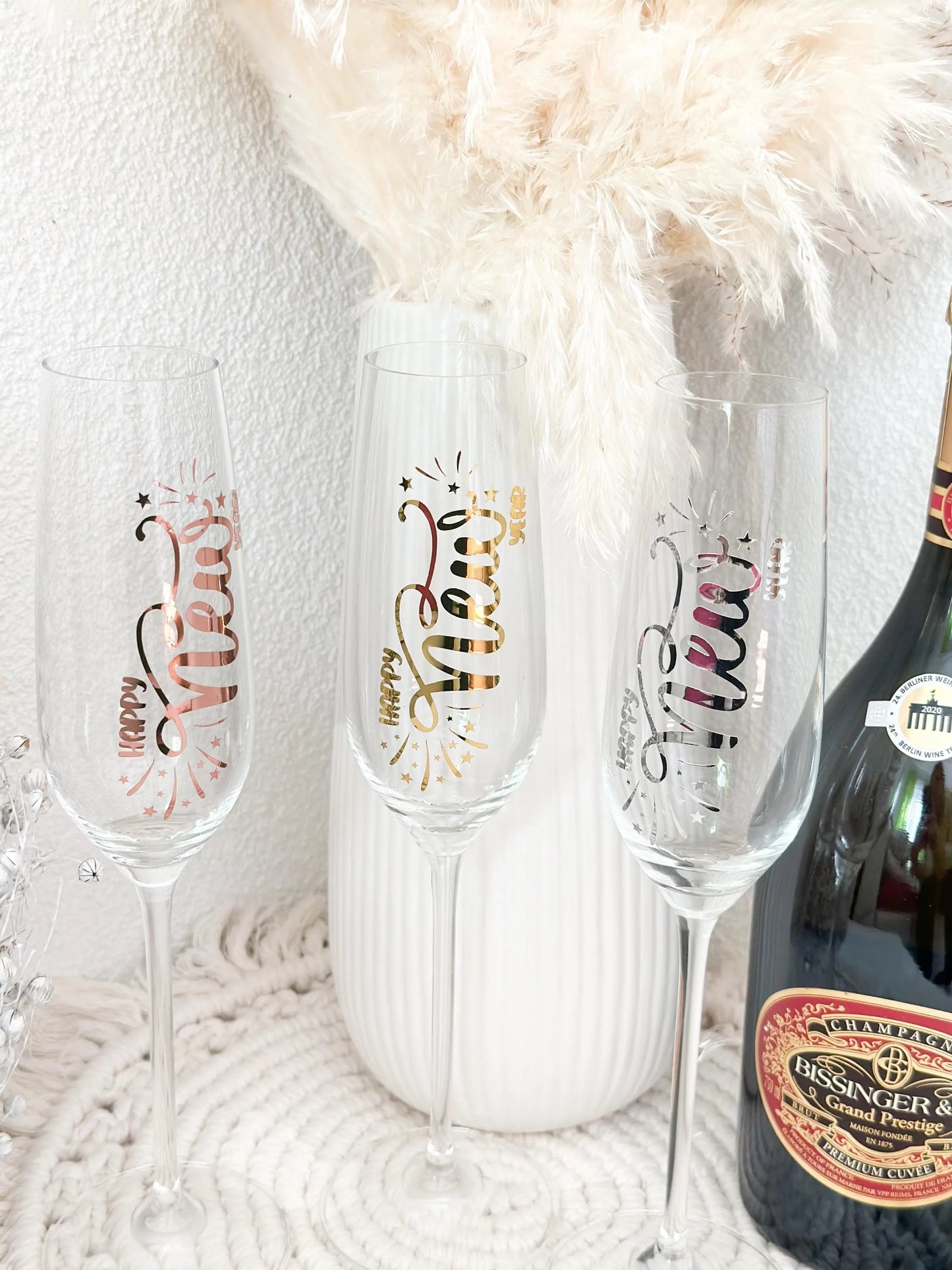 Sektglas“ Happy New Year“