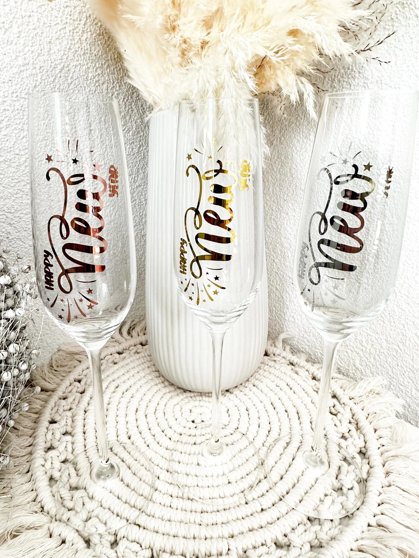 Sektglas“ Happy New Year“