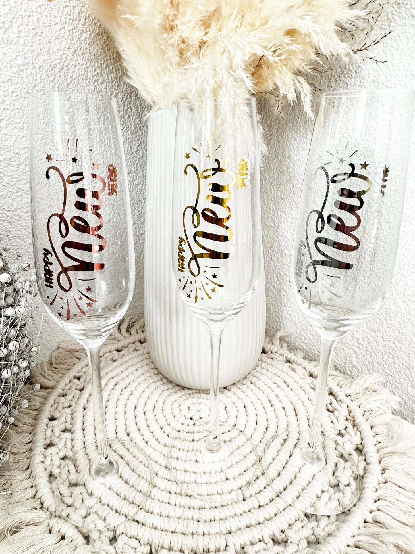 Sektglas“ Happy New Year“